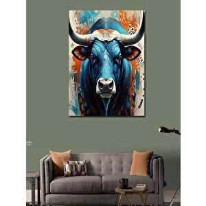 Kanvas Tablo Öfkeli Boğa 100x140 cm