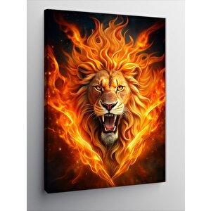 Kanvas Tablo Alevli Aslan 50x70 cm