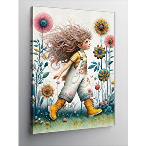 Kanvas Tablo Sevimli Kız Çocuğu 100x140 cm