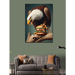 Kanvas Tablo Burger Yiyen Kartal 50x70 cm