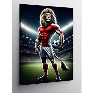 Kanvas Tablo Futbolcu Aslan 100x140 cm
