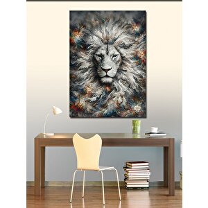 Kanvas Tablo Desenler Ve Aslan 100x140 cm
