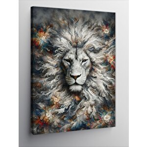 Kanvas Tablo Desenler Ve Aslan 50x70 cm