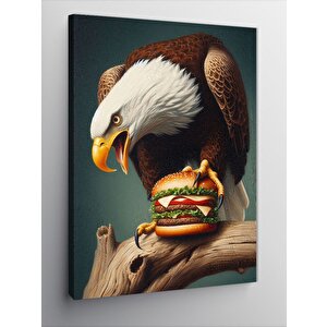 Kanvas Tablo Burger Yiyen Kartal 70x100 cm