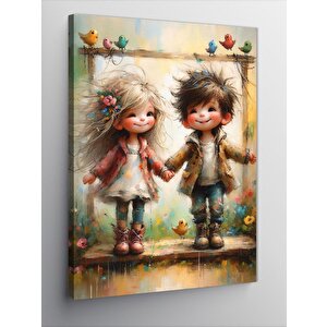 Kanvas Tablo Sevimli Çocuklar 100x140 cm