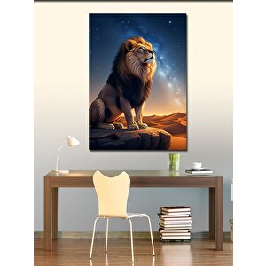 Kanvas Tablo Akşam Manzarasında Aslan 70x100 cm