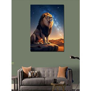 Kanvas Tablo Akşam Manzarasında Aslan 70x100 cm