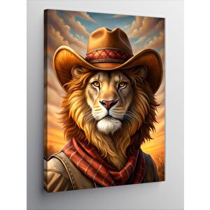 Kanvas Tablo Kovboy Aslan 50x70 cm