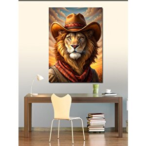 Kanvas Tablo Kovboy Aslan 50x70 cm