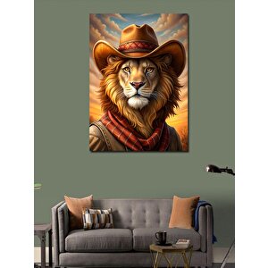 Kanvas Tablo Kovboy Aslan 50x70 cm