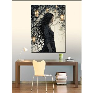 Kanvas Tablo Fenerler Ve Kadın 100x140 cm