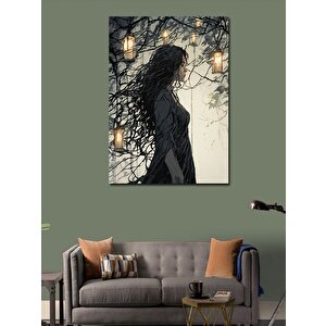 Kanvas Tablo Fenerler Ve Kadın 100x140 cm