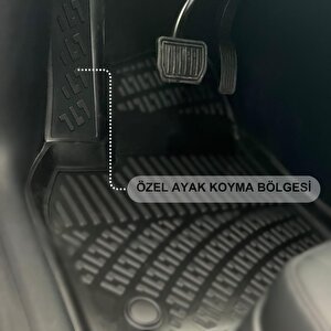 Opel Corsa F 2022 Ile Uyumlu 4d Havuzlu Üniversal Yeni Nesil Pro Paspas Siyah - Universal New Generation Pro Mat With 4d Pool Black