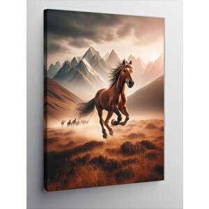 Kanvas Tablo Kahvrengi At 70x100 cm