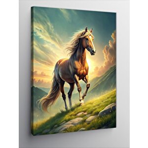 Kanvas Tablo Dağdaki At 70x100 cm