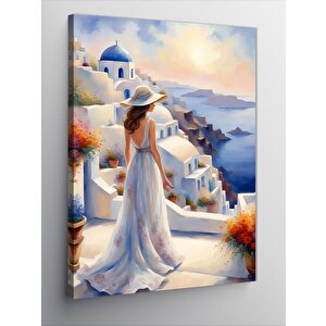 Kanvas Tablo Beyaz Elbise 100x140 cm
