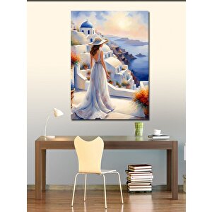 Kanvas Tablo Beyaz Elbise 100x140 cm