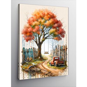 Kanvas Tablo Sonbahar Yolu 100x140 cm