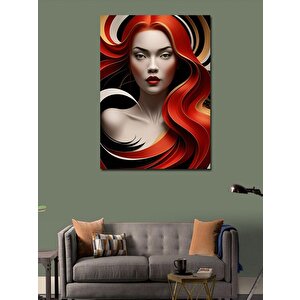 Kanvas Tablo Kırmızı Saçlı Kadın 50x70 cm