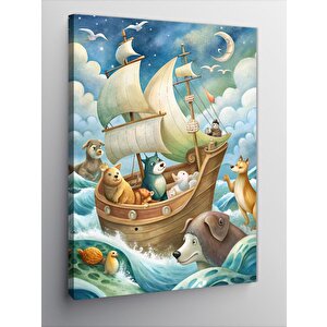 Kanvas Tablo Fırtına Gemisi 100x140 cm