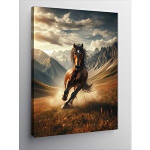 Kanvas Tablo Koşan Asil At 100x140 cm