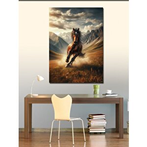 Kanvas Tablo Koşan Asil At 100x140 cm