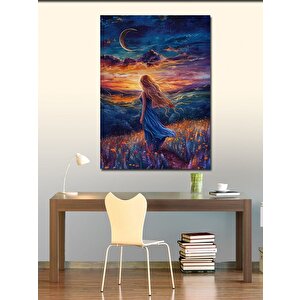 Kanvas Tablo Kahve İçen Gözlüklü Tavşan 70x100 cm