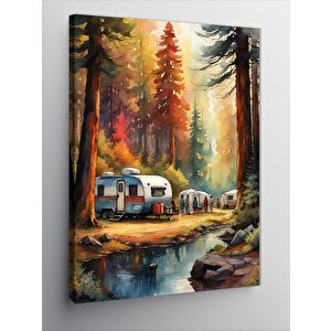 Kanvas Tablo Ormandaki Karavanlar 70x100 cm