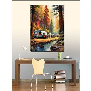 Kanvas Tablo Ormandaki Karavanlar 70x100 cm