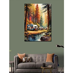 Kanvas Tablo Ormandaki Karavanlar 70x100 cm