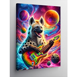 Kanvas Tablo Gitar Çalan  Sırtlan 50x70 cm