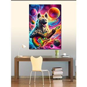 Kanvas Tablo Gitar Çalan  Sırtlan 50x70 cm