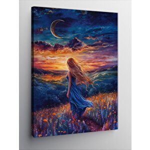 Kanvas Tablo Kahve İçen Gözlüklü Tavşan 50x70 cm