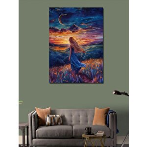 Kanvas Tablo Kahve İçen Gözlüklü Tavşan 50x70 cm