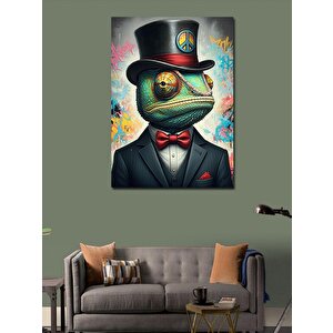 Kanvas Tablo Şapkalı Kurbağa 70x100 cm