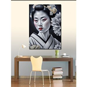 Kanvas Tablo Kırmızı Şemsiyeli İnsan 70x100 cm