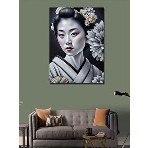 Kanvas Tablo Kırmızı Şemsiyeli İnsan 70x100 cm