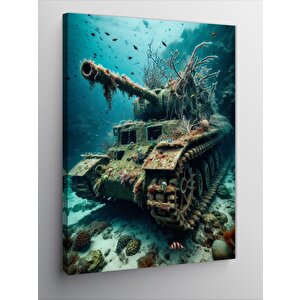 Kanvas Tablo Suyun Altındaki Tank 100x140 cm
