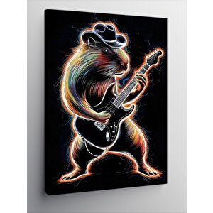 Kanvas Tablo Gitar Çalan Kunduz 100x140 cm