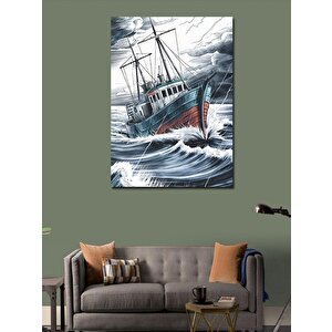 Kanvas Tablo Fırtına Gemisi 100x140 cm