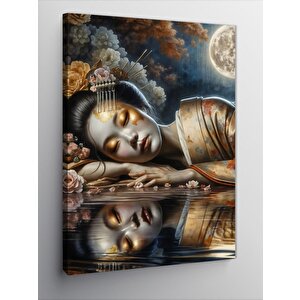 Kanvas Tablo Uyuyan Japon Kadın 100x140 cm