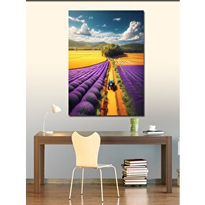 Kanvas Tablo Lavanta Ve Buğday Tarlaları 70x100 cm