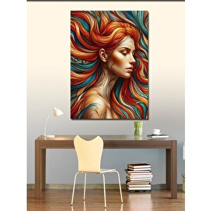 Kanvas Tablo Kırmızı Saçlı Kadın 50x70 cm