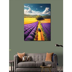 Kanvas Tablo Lavanta Ve Buğday Tarlaları 100x140 cm