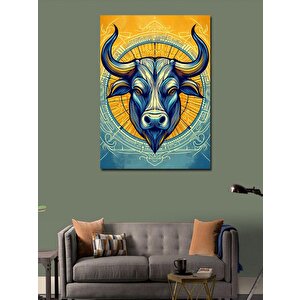 Kanvas Tablo Mavi Boğa 70x100 cm