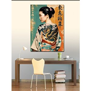 Kanvas Tablo Geleneksel Japon Kadını 70x100 cm