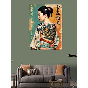 Kanvas Tablo Geleneksel Japon Kadını 70x100 cm