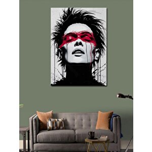 Kanvas Tablo Kırmızı Maskeli Kadın 70x100 cm
