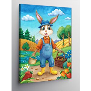 Kanvas Tablo Bahçivan Tavşan 50x70 cm