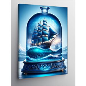 Kanvas Tablo Şişe İçinde Gemi 70x100 cm